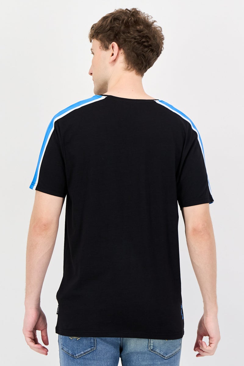 Bench Men Crew Neck Short Sleeve Brand Logo T-Shirt, Black - Image 4